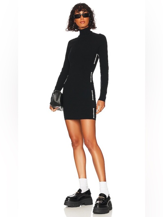 Alexander Wang Dresses & Skirts - NWT Alexander Wang Logo Jacquard Trim Turtleneck Dress